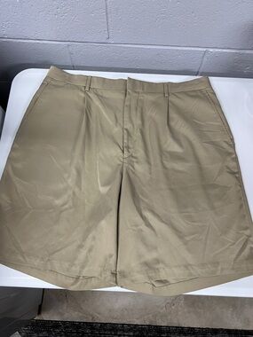 Men's Flat-Front Khaki Shorts - Classic Neutral Tone